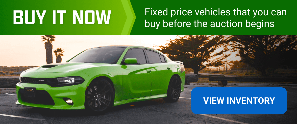 Fixed price vehicles that you can buy before the auction begins
