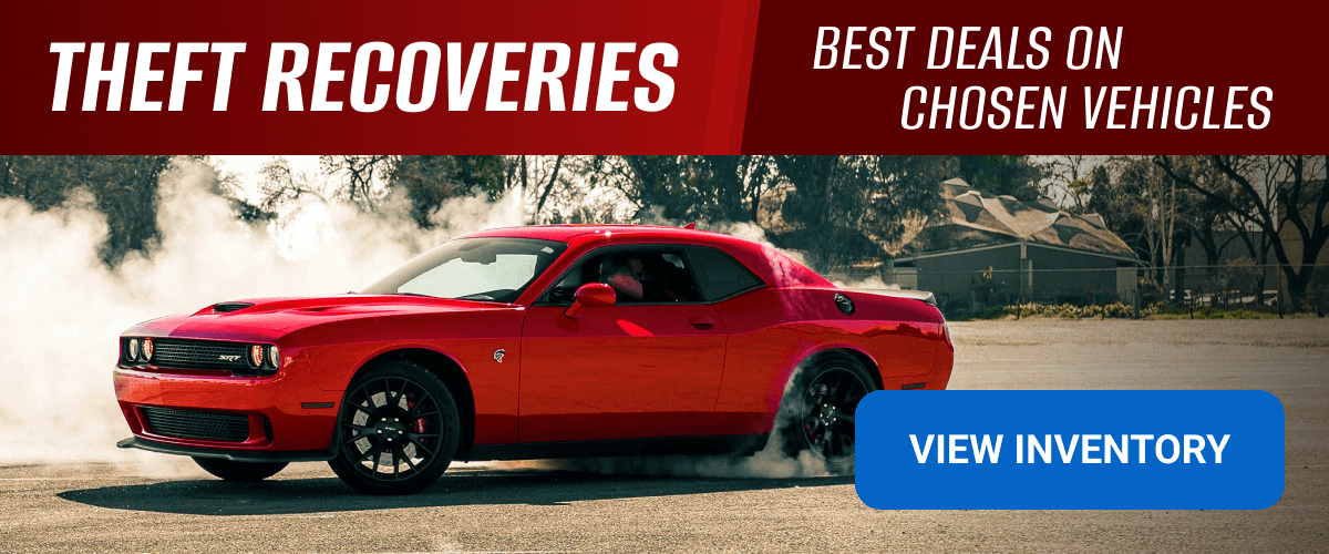 Theft recoveries. Best deals on chosen vehicles